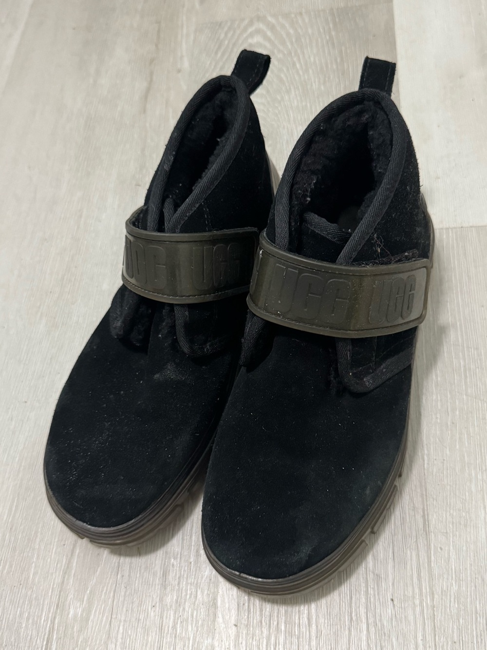 UGG Neumel Clear Black Suede Sheepskin‎ Suede Ankle Booties